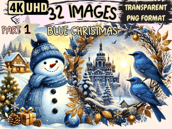 Blue Christmas Clipart P1 Review: Elevate Your Holiday Branding
