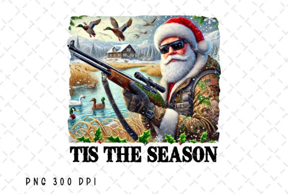 Camo Santa Duck Hunting Christmas PNG: A Seller's Review of This Illustrations Asset