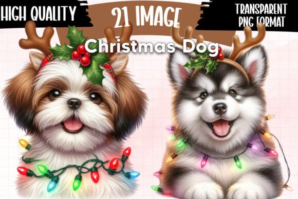 Christmas Dog Sublimation Clipart Part 3 Review