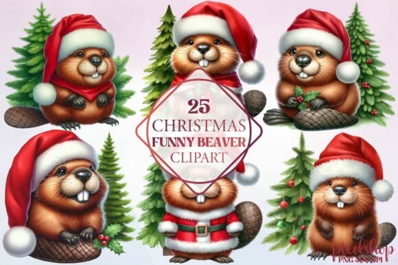 Christmas Funny Beaver Clipart: A Publisher’s Take on Seasonal Illustrations