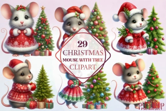 Christmas Mouse with Lights Clipart: A Designer’s Review