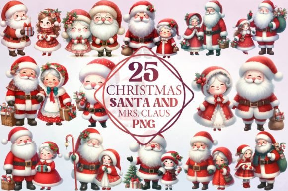 Christmas Santa and Mrs. Claus Clipart: A Brand Designer’s Review