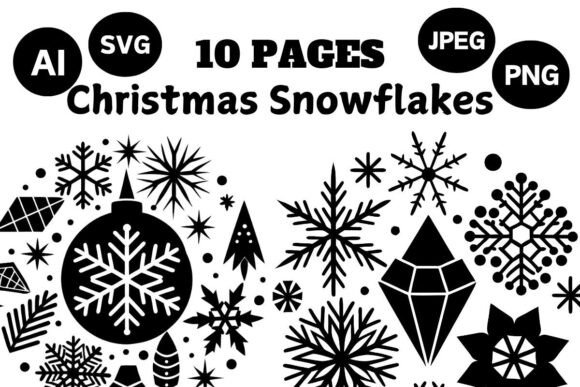 Christmas Snowflake SVG Bundle: Premium Illustrations for Crafters