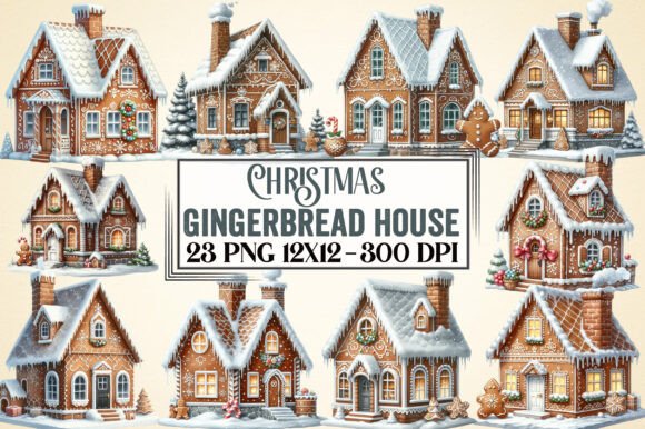 Gingerbread House Clipart,Christmas Png: A Designer’s Review for Seasonal Illustrations