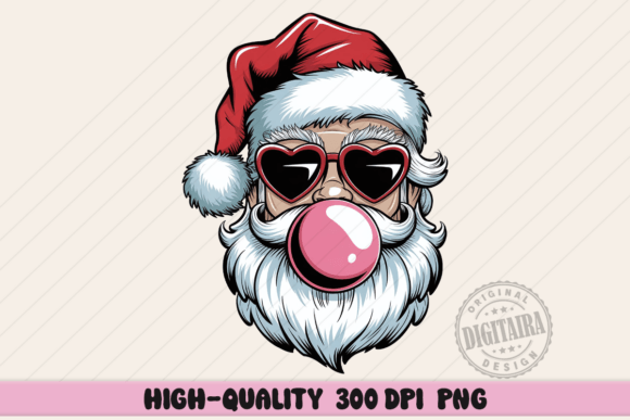 Santa Clipart Png, Retro Santa Christmas & Illustrations