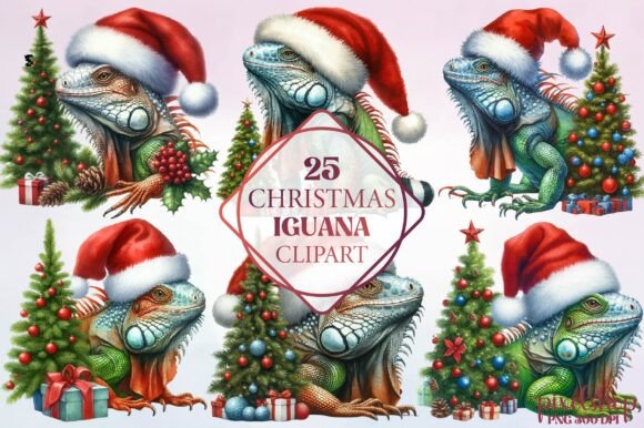 Watercolor Christmas Iguana Clipart: A Seller’s Review of Seasonal Illustrations