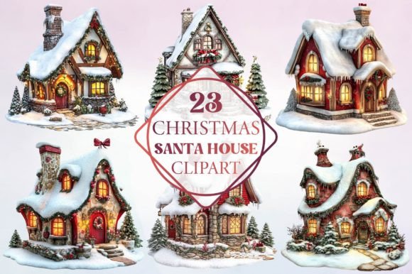 Watercolor Christmas Santa House Clipart: A Seller’s Review for Seasonal Illustrations